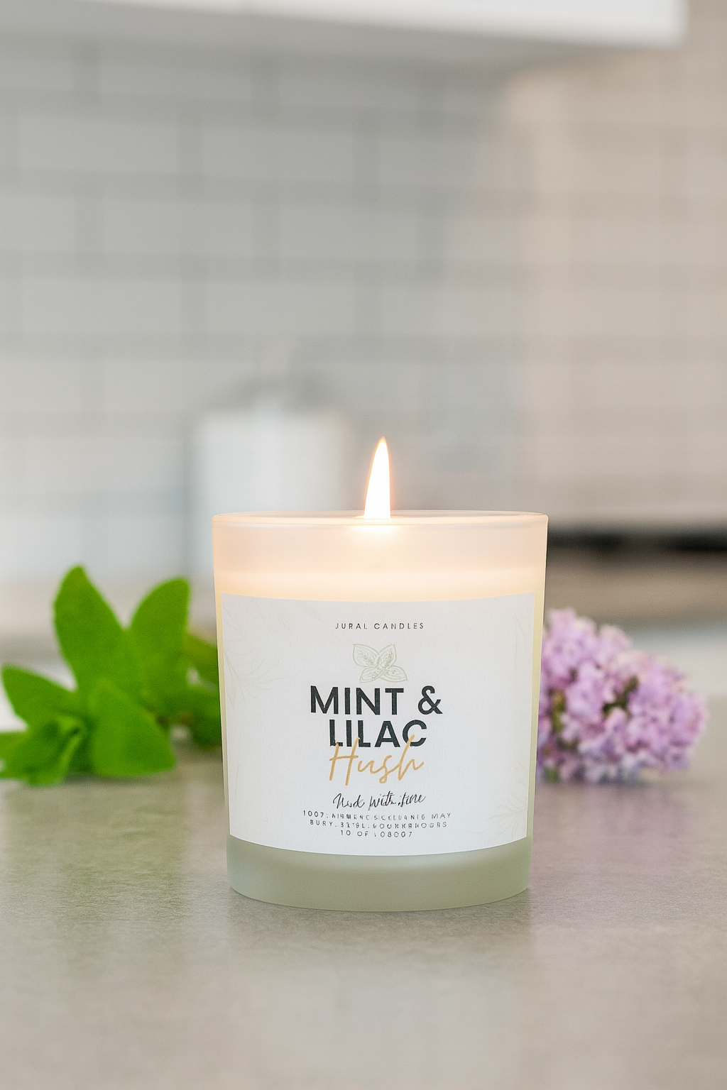 Jukai Mint and Lilac Hush 10 Oz Scented Candle