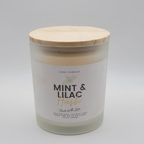 Jukai Mint and Lilac Hush 10 Oz Scented Candle